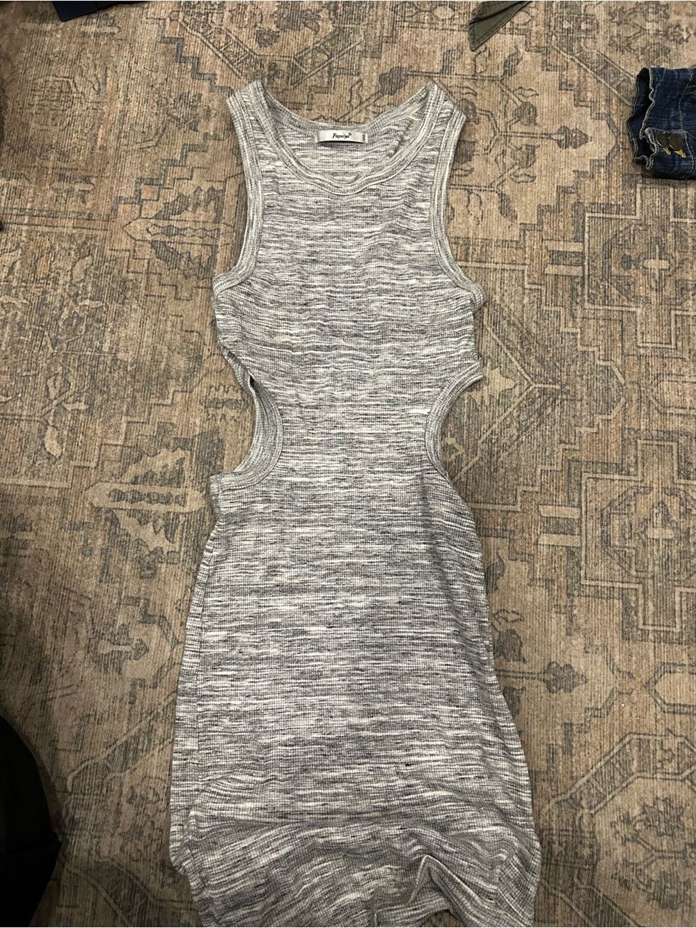 Papaya Gray Marled Midi Dress